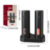 Picture of BNMQ Electric Salt and Pepper Grinder Set with Charging Base, 2-Pack
