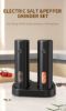 Picture of BNMQ Electric Salt and Pepper Grinder Set with Charging Base, 2-Pack