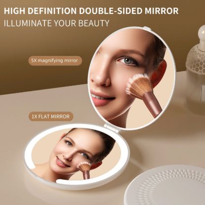 Picture of BNMQ Led makeup mirror portable folding flip