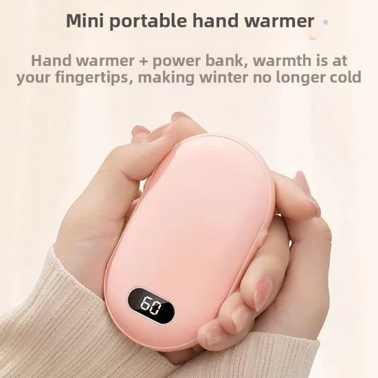 Picture of BNMQ digital display hand warmer suede power bank two-in-one